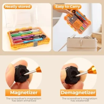 MulWark Mini Screwdriver Set - 8pc Magnetic Tool Kit