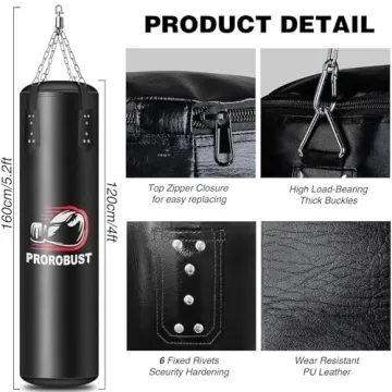 Prorobust 4ft Heavy Punching Bag Set with Gloves