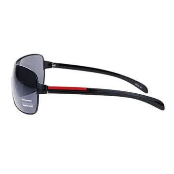 All Black Italian Designer Sport Sunglasses for Men