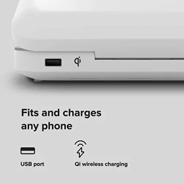 PhoneSoap Wireless UV Phone Sanitizer & Universal Phone Charger Box with Qi Charging | Patented & Clinically Proven 360-Degree UV-C Light Sanitizer | Disinfects and Charges All Phones (Gunmetal Grey)