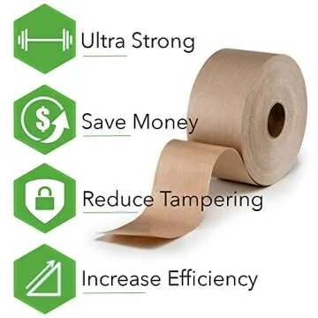 CURBY IPG Water Activated Tape, 2.83" x 100M Refill Roll