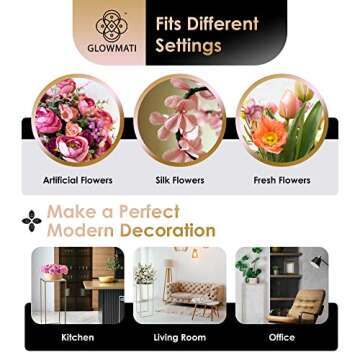 GLOWMATI Detachable Gold Flower Stand Set for Events