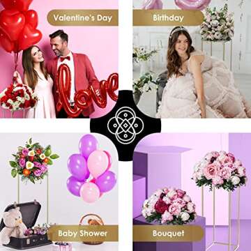 GLOWMATI Detachable Gold Flower Stand Set for Events