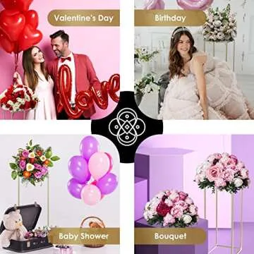 GLOWMATI Detachable Gold Flower Stand Set for Events