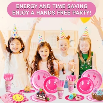 PumQuu Preppy Birthday Decorations Set for 24 Guests