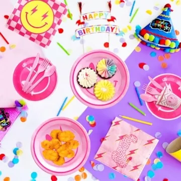 PumQuu Preppy Birthday Decorations Set for 24 Guests