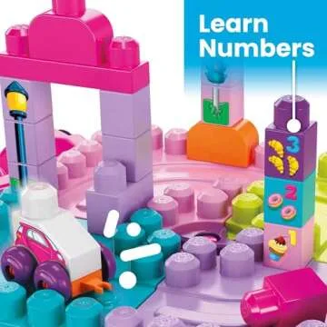 MEGA BLOKS Toddler Blocks Toy Set with Storage, Pink