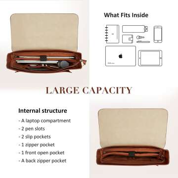 ECOSUSI Laptop Bag for Women - 15.6" Briefcase & Tote