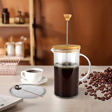 ACKLLR 6 Pack French Press Replacement Filter Screen,Reusable Stainless Steel Mesh Filters for Universal 1000 ml / 34 oz / 8 cup French Press Coffee Makers