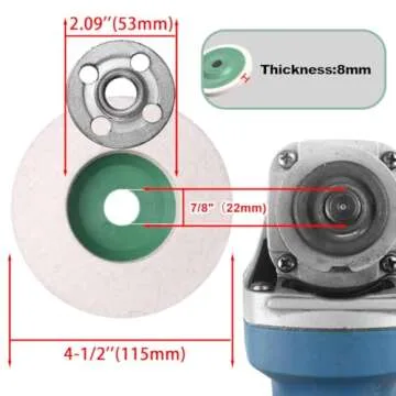 ATOPLEE Wool Polishing Wheel Disc 10pcs for Angle Grinder, 4-1/2" x 7/8" Arbor Buffing Wheel