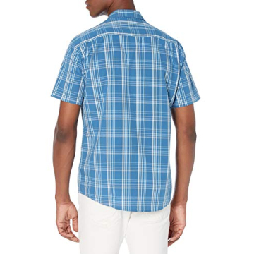Stylish Men's Aqua Blue Checked Poplin Shirt for All Occasions