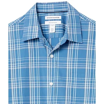 Stylish Men's Aqua Blue Checked Poplin Shirt for All Occasions