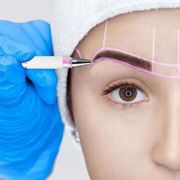 Pen Stencil Pen Long Lasting Makeup Eye Brow Liners Lip Mapping Pen Pink