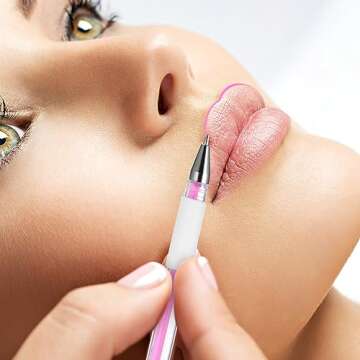 Pen Stencil Pen Long Lasting Makeup Eye Brow Liners Lip Mapping Pen Pink