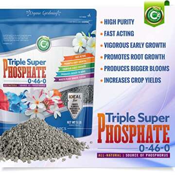 Triple Super Phosphate 0-46-0 Fertilizer - Bloom Booster for Indoor/Outdoor Plants