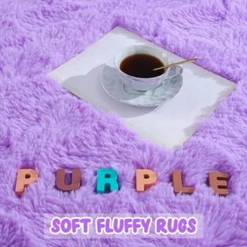 Rostyle Purple Fluffy 4x6 Rug for Cozy Living Spaces