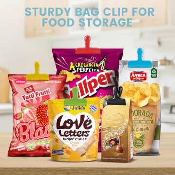Buy 12 Pack Stainless Steel Chip Bag Clips - Safe & Durable