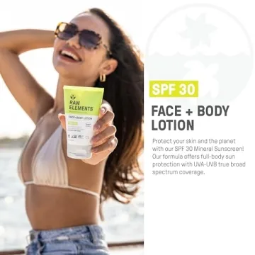 Raw Elements SPF 30 Mineral Sunscreen - Reef Safe and Natural Protection