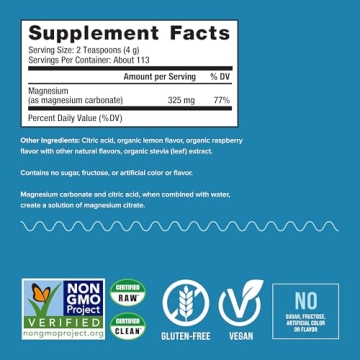 Natural Vitality CALM Magnesium Supplement Vegan Non-GMO