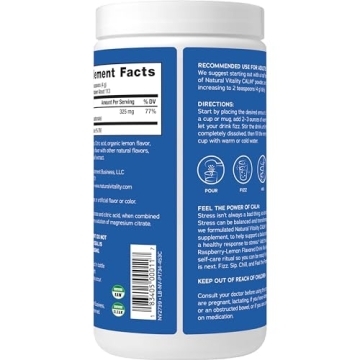 Natural Vitality CALM Magnesium Supplement Vegan Non-GMO