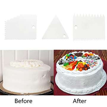 YIFARUBE 7 Pcs Cake Scraper Set - Food-Grade Decorating Tools
