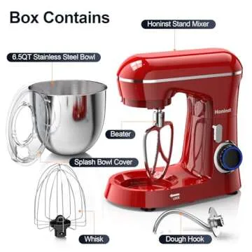 Honinst Stand Mixer: 6.5QT Multi-Functional Kitchen Mixer for Home Cooks