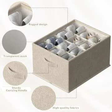 FHSQX 2 Pack Shoe Organizer - Foldable, Durable, Stylish