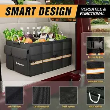 K KNODEL Premium Car Trunk Organizer - Durable & Versatile Solution