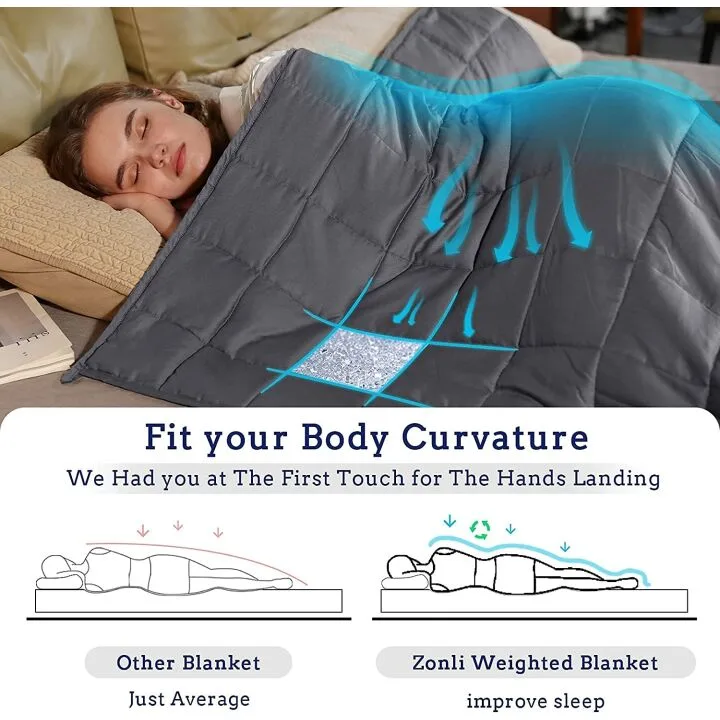 ZonLi Queen Size Weighted Blanket - 20lbs Comfort