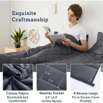 ZonLi Queen Size Weighted Blanket - 20lbs Comfort