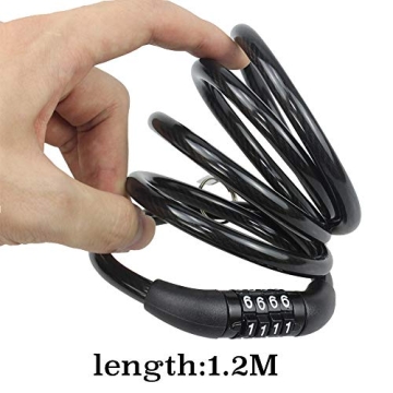 Durable SEWAY Scooter Lock - 4 ft Combination Security Cable