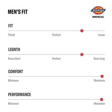 Dickies Dynamix Scrub Pants for Men with Zip Fly, Athletic-Inspired with Four-Way Stretch and Moisture Wicking DK110, S, Pewter