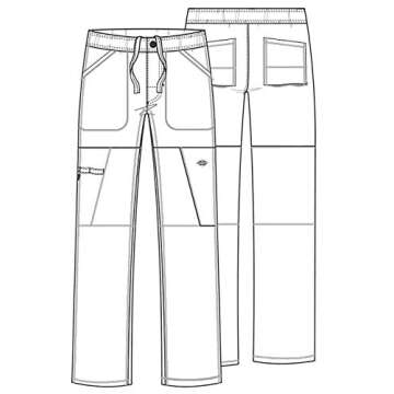 Dickies Dynamix Scrub Pants for Men with Zip Fly, Athletic-Inspired with Four-Way Stretch and Moisture Wicking DK110, S, Pewter