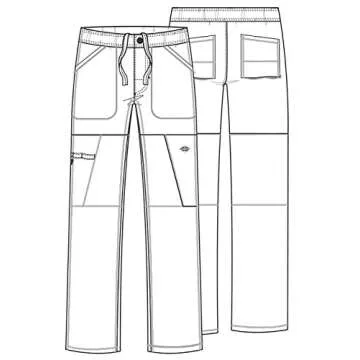 Dickies Dynamix Scrub Pants for Men with Zip Fly, Athletic-Inspired with Four-Way Stretch and Moisture Wicking DK110, S, Pewter