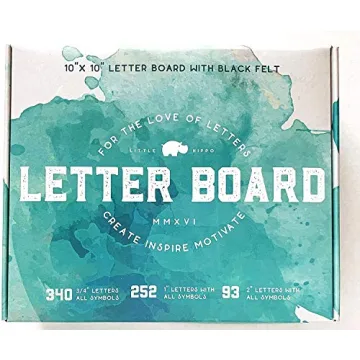 Little Hippo Black Felt Letter Board with 690 Pre-Cut Letters