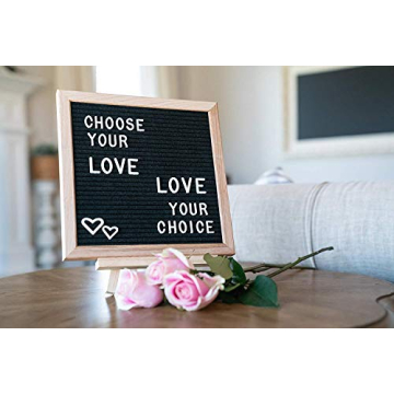 Little Hippo Black Felt Letter Board with 690 Pre-Cut Letters