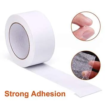 Clear Double Sided Tape Sticky Tape, 2 Inch by 30 Yards (1 Roll), High Duty Adhesion Permanent Double-Sided Adhesive Tape for DIY Arts, Crafts, Photography, Scrapbooking, Furniture