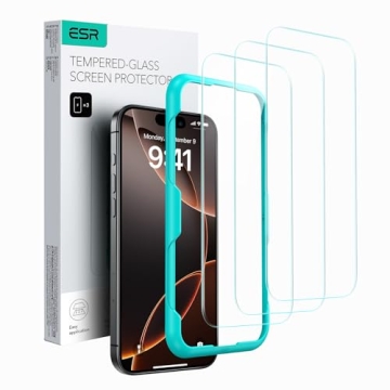ESR iPhone 16 Pro Screen Protectors - 3 Pack HD Quality