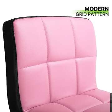 Magshion Square Adjustable Height Swivel Bar Stool Lift Pub Chair