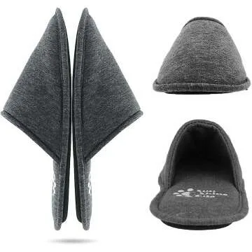 Comfortable Memory Foam Slippers with Travel Bag