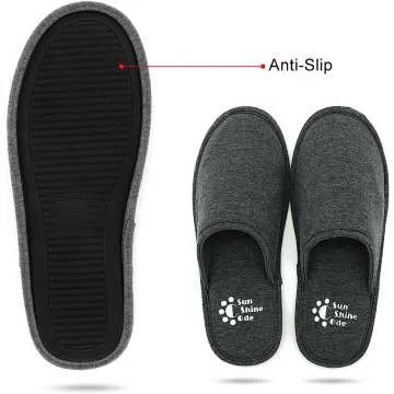 Comfortable Memory Foam Slippers with Travel Bag