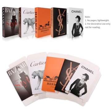 Decorative Fake Coffee Table Books for Home Decor, Faux Books for Decoration, Designer Luxury Book S...