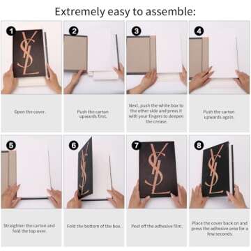 Decorative Fake Coffee Table Books for Home Decor, Faux Books for Decoration, Designer Luxury Book Set for Living Room, Office, Nightstand, Modern Aesthetic Decorations, 5Pcs