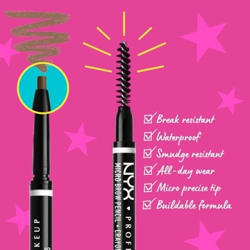 NYX Micro Brow Pencil – Precise Eyebrow Pencil - Black