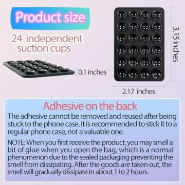 Giumel 2PCS Silicone Suction Phone Case Mount,Non Slip Suction Cup Phone Mount,Hands-Free Phone Accessories Holder for Selfies and Videos,Silicon Adhesive Phone Stand Sticky for Cell Phone Transparent