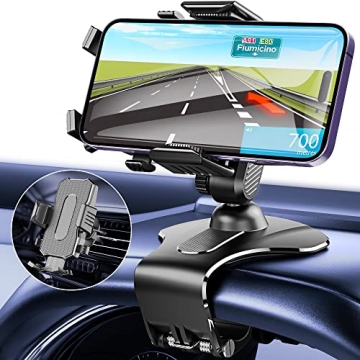 2023 Upgraded Phone Mount for Car Dashboard & Air Vent, 1200 Degree Rotation Car Phone Holder Mount ...