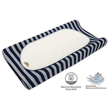 BlueSnail Waterproof Changing Pad Liners 3 Count (14"X26.5", White), Bassinet Pad Liner
