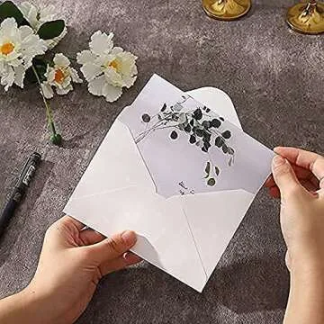 A7 Envelopes 100 Pack - High Quality White Envelopes