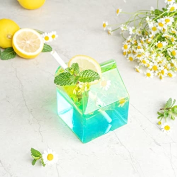 Charming 12 Ounce Glass Milk Carton for Drinks