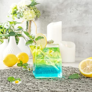 Charming 12 Ounce Glass Milk Carton for Drinks